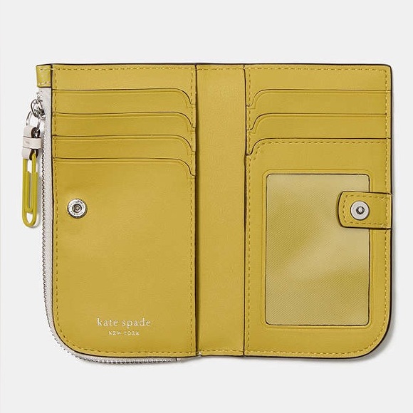 NWT-Kate Spade-Page Turner-Small Bifold Wallet-CreamMulti-Best Seller Print-$128 - Picture 13 of 13